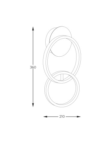 Zuma Line Rando Wall lamp with Light Colour Switch 3000K/4000K/6000K Gold/Black 20002W-Gd. - product 2