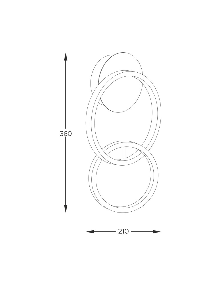 Kinkiety - Zuma Line Rando Kinkiet z Przełącznikiem Barwy Światła 3000K/4000K/6000K Złoty/Czarny 20002W-Gd - produkt kolory-swiatla.pl 2