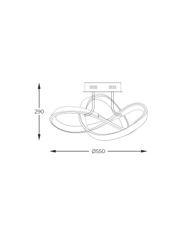 Zuma Line Indigo Lampa Sufitowa Nowoczesna Czarny Chrom Mx9717-1-3Bcd - produkt 2