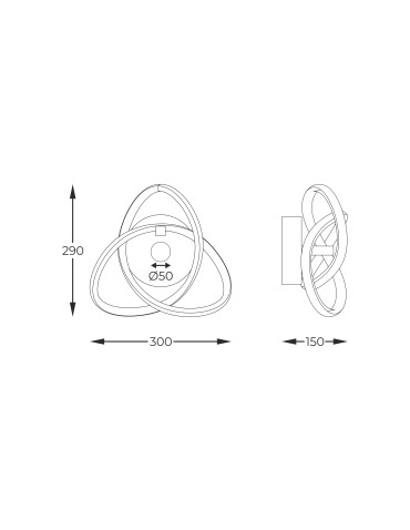 Zuma Line Indigo Wall lamp Black/Gold Mb9717-1-3Bgn - product 2