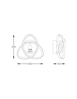 Zuma Line Indigo Kinkiet Czarny/Złoty Mb9717-1-3Bgn - produkt 2