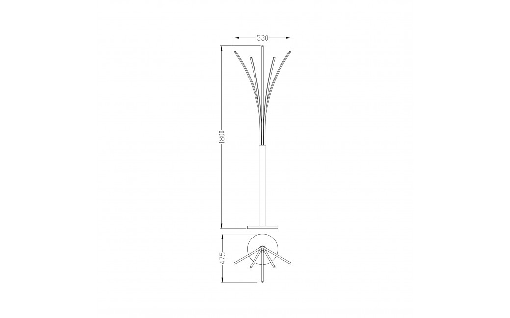 Zuma Line Velden Lampa Podłogowa Jasne Drewno/Czarny Mat Ml4767-3Bmd