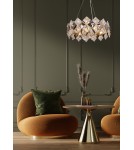 Glamour pendant lamps - Zuma Line Tiara Pendant Lamp Gold / Transparent+Smoke 9864-500 - product 2