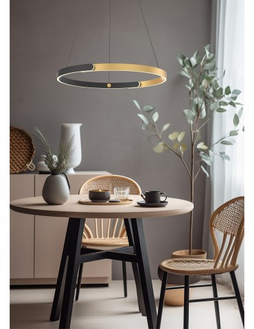 Zuma Line Linos Pendant Lamp Black / Gold Md4417-1M-3Bgd. - product 2