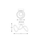 LED ceiling lamps - Zuma Line Clint Ceiling Lamp Black Mx6347-1-3Bt - product 2