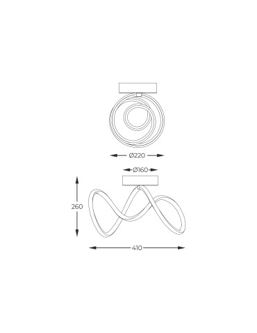 Zuma Line Clint Lampa Sufitowa Czarny Mx6347-1-3Bt - produkt 2