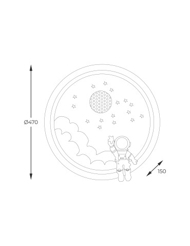 Zuma Line Focus Lampa Sufitowa Dziecięca z Przełącznikiem Barwy Światła Biały MX4020-1-DWD - produkt 2