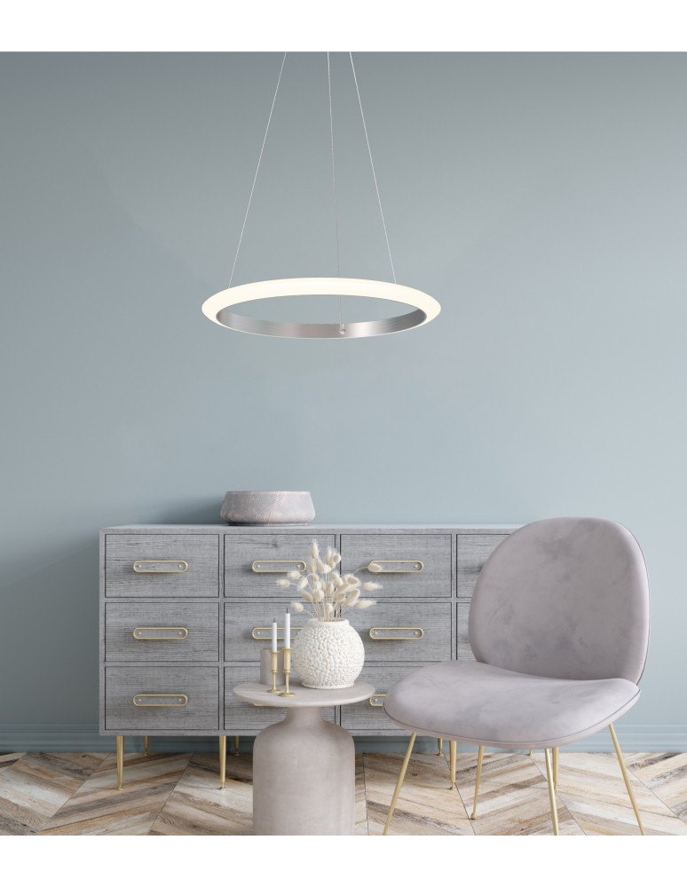 Pendant lamps circles - Zuma Line Newa Pendant Lamp Ring Aluminum 11677 - product kolory-swiatla.pl 2
