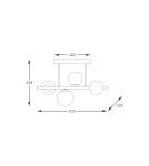 Ceiling lamps spheres - Zuma Line Villa Ceiling Lamp Gold / Grey / Amber Mx5918-4-Egn - product 2