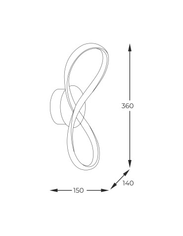 Zuma Line Fermi Kinkiet z Przełącznikiem Barwy Światła 3000K/4000K/6000K Złoty 20026W-GD - produkt 2