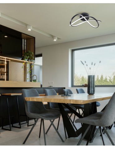 Zuma Line Paul Sufitowa z Przełącznikiem Barwy Światła 3000K/4000K/6000K Czarny 19602C-BK - produkt 2