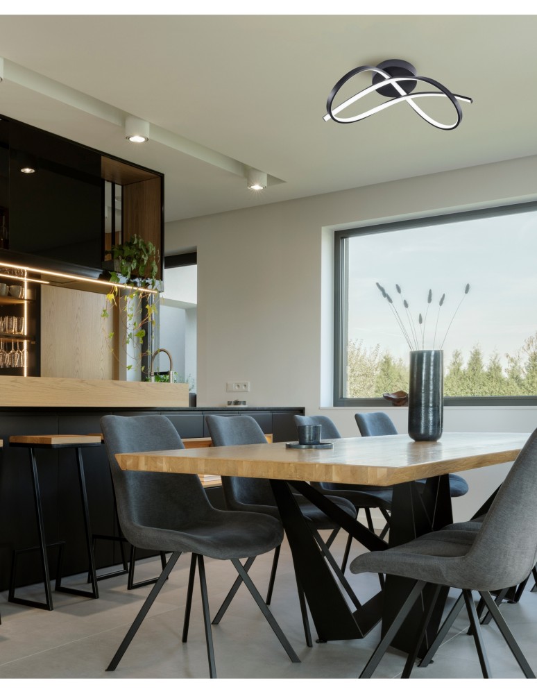 LED ceiling lamps - Zuma Line Paul Ceiling Light with Light Colour Switch 3000K/4000K/6000K Black 19602C-BK. - product kolory-swiatla.pl 2