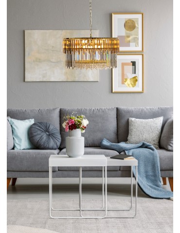 Zuma Line Camille Pendant Lamp Gold/Transparent+Amber 19101/16. - product 2