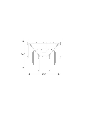 Zuma Line Amedeo Gold/Transparent Ceiling Lamp C17106/1 - product 2