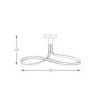 LED ceiling lamps - Zuma Line Viso Ceiling Lamp Black Mx9932-1-3Bd. - product 3