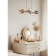 Zuma Line Villa Lampa Wisząca Złoty/Szary/Bursztynowy Md5918-10-Egn