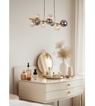 Pendant lamps - Zuma Line Villa Pendant Lamp Gold/Grey/Amber Md5918-10-Egn - product 2