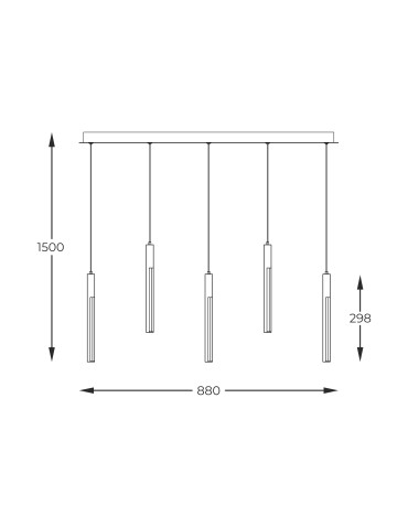 Zuma Line Eliot Lampa Wisząca Jasne Drewno/ Czarny Mat Md4768-5-3Bmt - produkt 2
