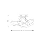 LED ceiling lamps - Zuma Line Indigo Modern Ceiling Lamp Black/Gold Mx9717-1-3Bgd. - product 4