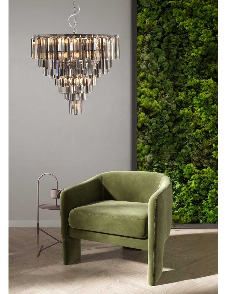 Lampy wiszące - Zuma Line Versailles Lampa Wisząca Chrom/Przezroczysty Dymiony 17701/20 - produkt kolory-swiatla.pl 3