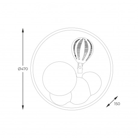 Zuma Line Focus Lampa Sufitowa Dziecięca z Przełącznikiem Barwy Światła Biały MX4148-1-DWFD