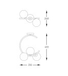 Ceiling lamps spheres - Zuma Line Molecule French Gold Ceiling Lamp C0454-03Q-F7Aa. - product 3