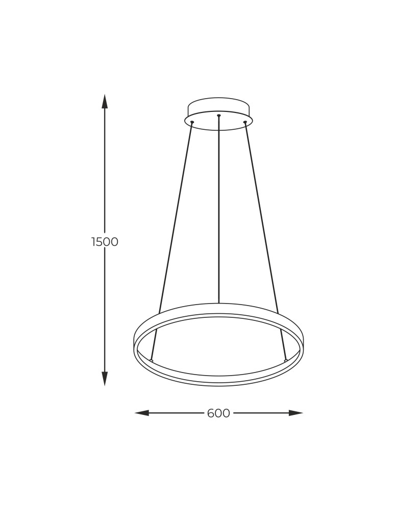 Pendant lamps circles - Zuma Line Breno Pendant with Light Colour Switch 3000K/4000K/6000K Gold 2023201-GD60. - product kolory-swiatla.pl 5