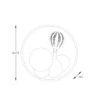 Children's ceiling lamps - Zuma Line Focus Children's Ceiling Lamp 3-stage dimmable Color MX4148-1-DWLD. - product 4