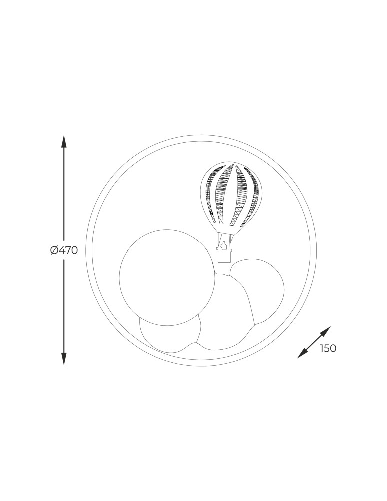 Children's ceiling lamps - Zuma Line Focus Children's Ceiling Lamp 3-stage dimmable Color MX4148-1-DWLD. - product kolory-swiatla.pl 4
