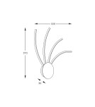 Wall lamps - Zuma Line Diogo Wall lamp with Light Colour Switch 3000K/4000K/6000K Black 2200014-BK. - product 3