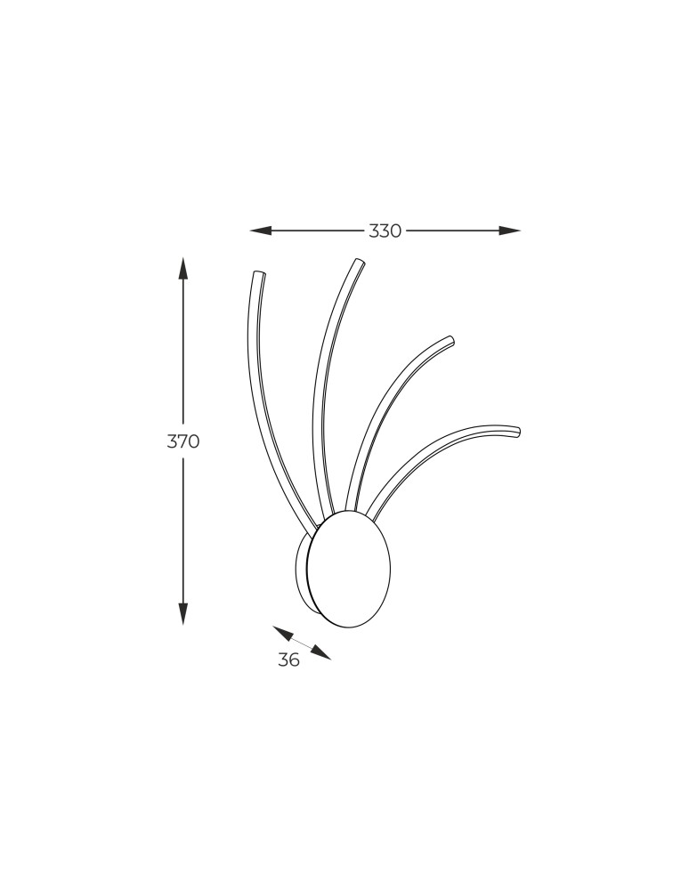 Wall lamps - Zuma Line Diogo Wall lamp with Light Colour Switch 3000K/4000K/6000K Black 2200014-BK. - product kolory-swiatla.pl 3