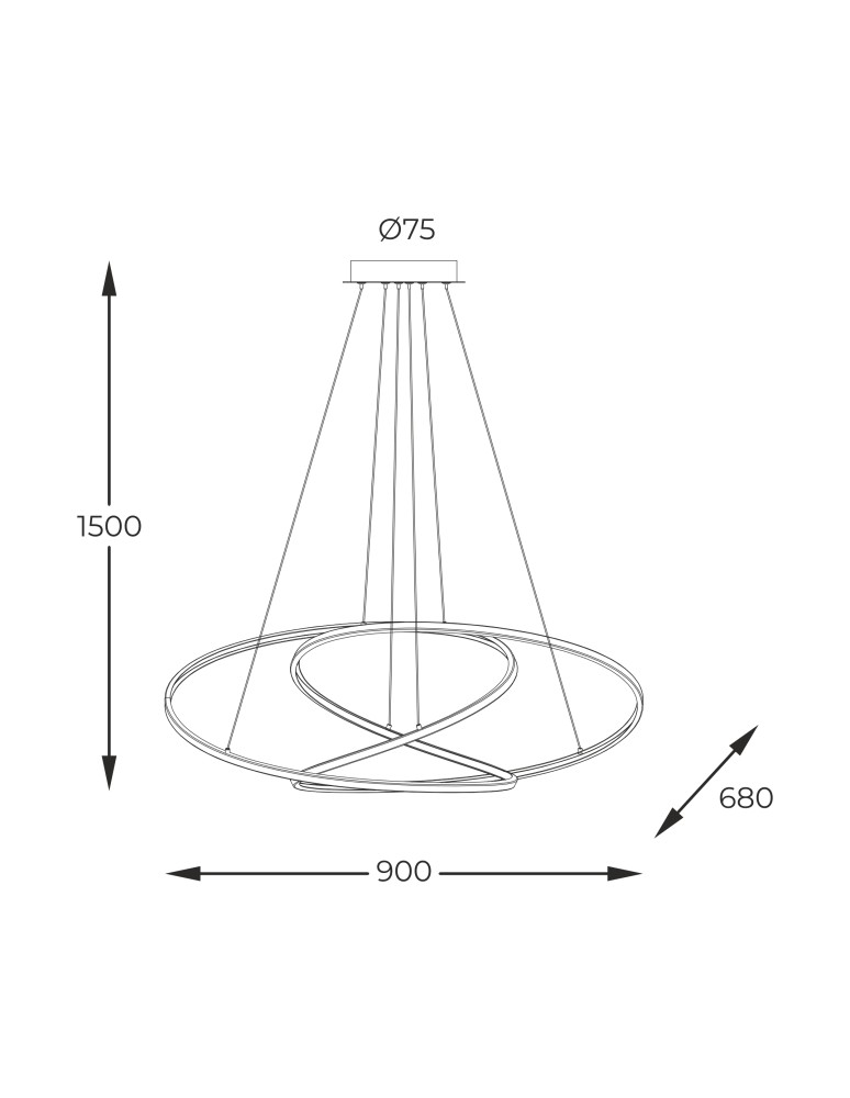 LED pendant lamps - Zuma Line Cholet French Gold Pendant Lamp Md7360-1A-3Gt. - product kolory-swiatla.pl 6