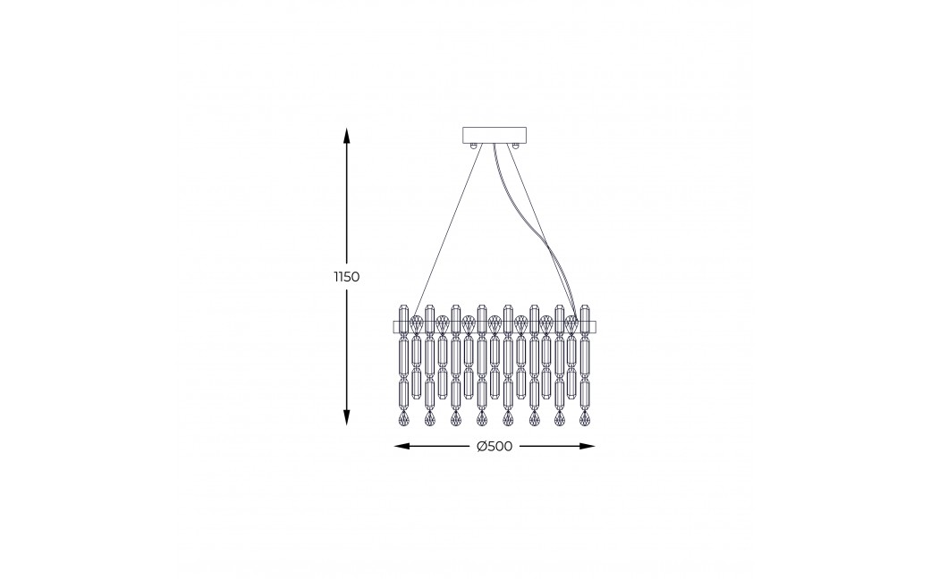 Zuma Line Crown Lampa Wisząca Złoty/Przezroczysty 9867-500