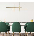 Pendant lamps over the island - Zuma Line Edge Pendant with Light Colour Switch 3000K/4000K/6000K Gold/Black 22008P-BK/GD. - product 5