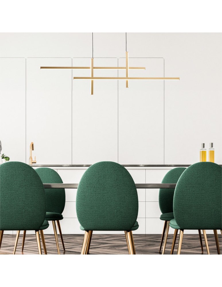 Pendant lamps over the island - Zuma Line Edge Pendant with Light Colour Switch 3000K/4000K/6000K Gold/Black 22008P-BK/GD. - product kolory-swiatla.pl 5