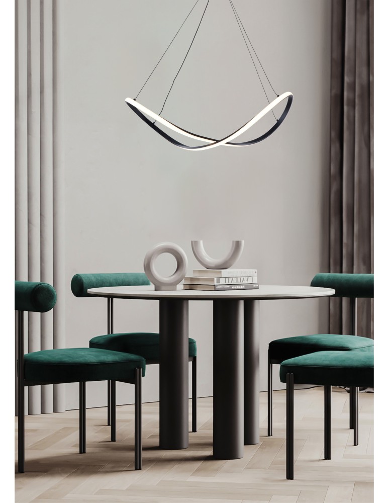 LED pendant lamps - Zuma Line Erda Pendant with Light Colour Switch 3000K/4000K/6000K Black 19600P-BK. - product kolory-swiatla.pl 5