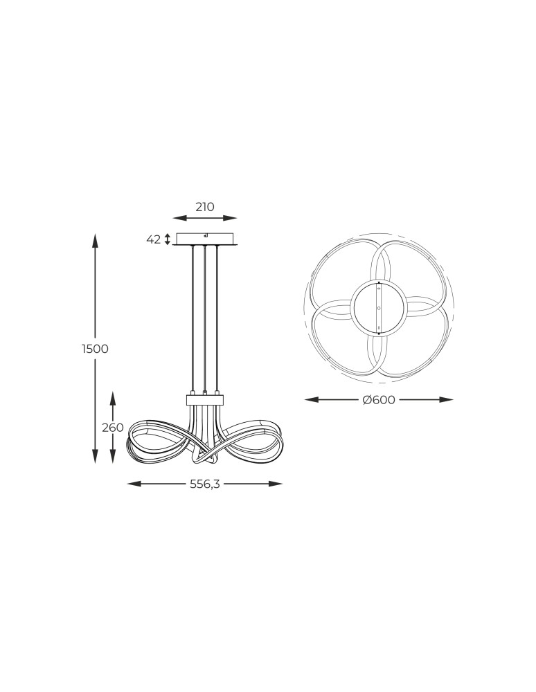 Pendant lamps - Zuma Line Abro Pendant Lamp Black/French Gold/Grey Md5520-4-3Bgbdt. - product kolory-swiatla.pl 5