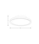 LED ceiling lamps - Zuma Line Apart Ceiling Lamp White/Gold Mx4168-1-3Wgt - product 3