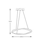Pendant lamps circles - Zuma Line Girona Pendant Lamp Sand/Nickel Md9190-1M-3Nt - product 4