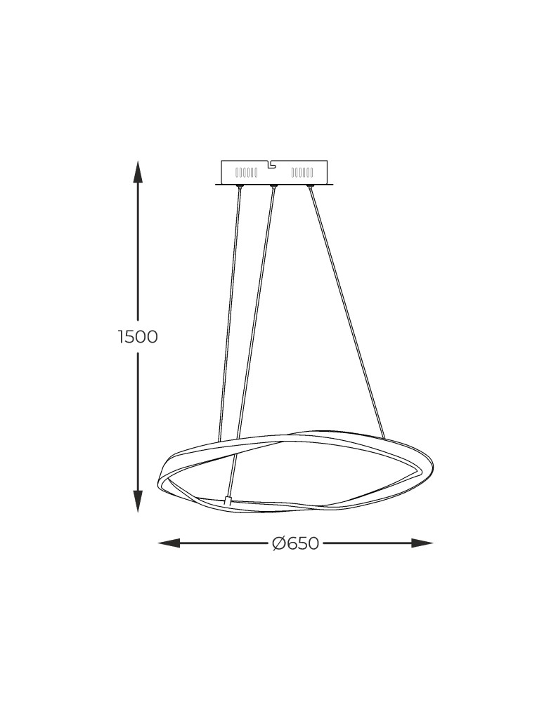 Pendant lamps circles - Zuma Line Girona Pendant Lamp Sand/Nickel Md9190-1M-3Nt - product kolory-swiatla.pl 4