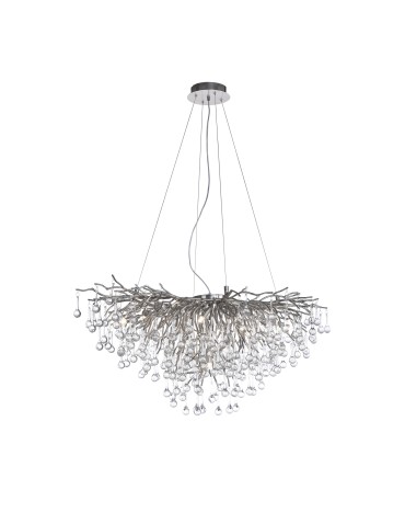 Paul Neuhaus Icicle 50cm Chandelier Pendant Lamp 10Xg9 Steel 2192-55 - product 2