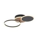 Ceiling lamps - Leuchten Direkt Sevent Modern Led Ceiling with Wooden Decor 25W 1100Lm 3000K Black / Wooden 14116-78 - product 2