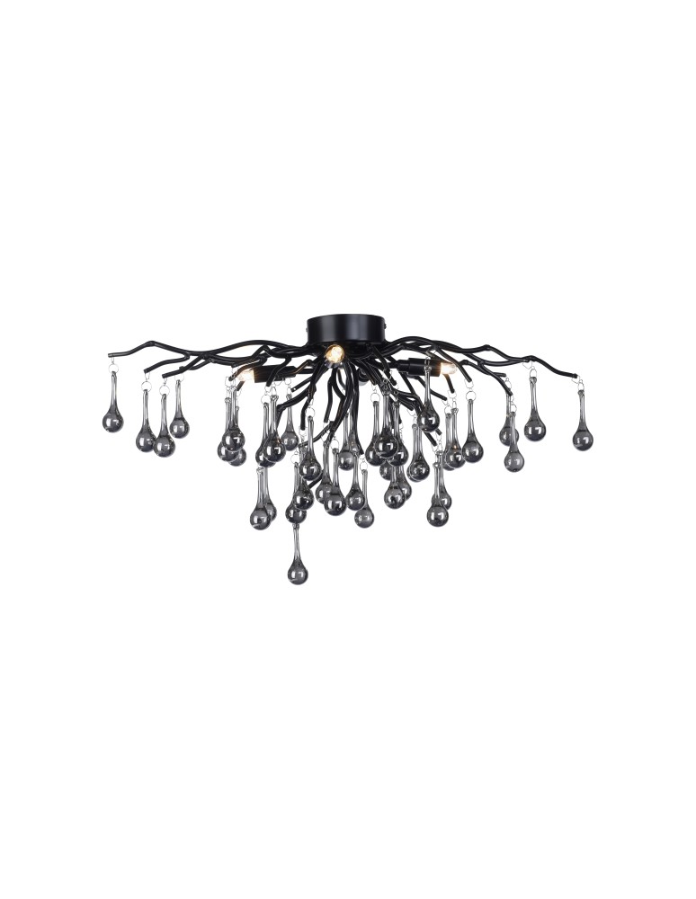 Ceiling lamps - Paul Neuhaus Icicle 30cm Ceiling Lamp 4Xg9 Black 8090-18 - product kolory-swiatla.pl 2