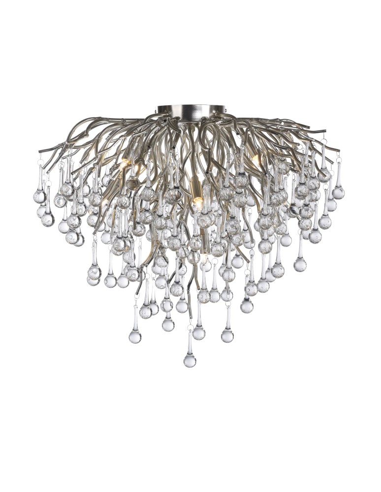 Ceiling lamps - Paul Neuhaus Icicle 50cm Ceiling Lamp 9Xg9 Steel 8091-55 - product kolory-swiatla.pl 2