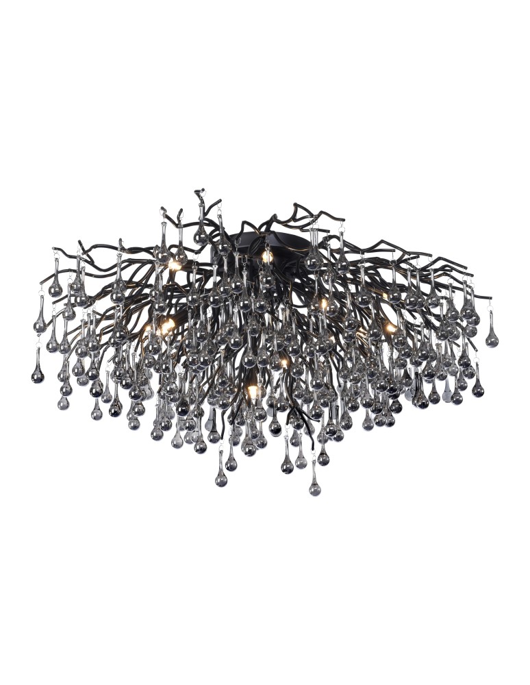 Designer ceiling lamps - Paul Neuhaus Icicle 100cm Ceiling Lamp 14Xg9 Black 8092-18 - product kolory-swiatla.pl 2