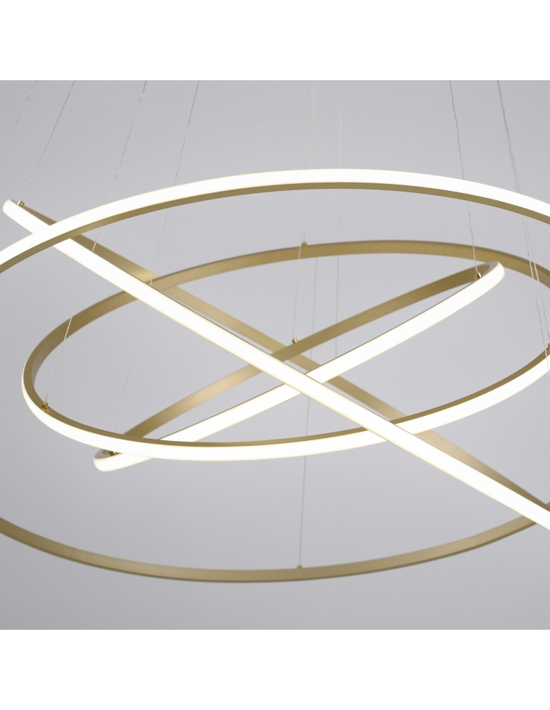 Pendant lamps - Paul Neuhaus Tessara Pendant with Remote Control with Light Color Control and Dimming Brass Matte 2124-60 - product kolory-swiatla.pl 2