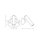 LED wall lamps - Zuma Line LOYA BLACK W0461-01A-STP7 SHINKIT. - product 2