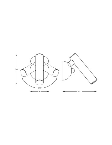 Zuma Line LOYA CZARNY W0461-01A-STP7 KINKIET - produkt 2