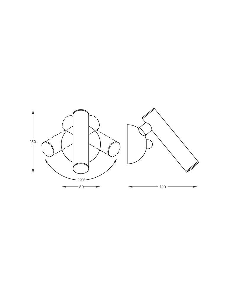 LED wall lamps - Zuma Line LOYA BLACK W0461-01A-STP7 SHINKIT. - product kolory-swiatla.pl 2
