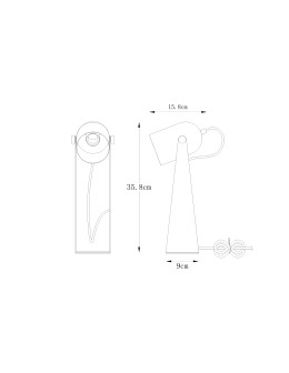 Zuma Line ARIES CZARNY MAT/GOLD A2056-MBK BIURKOWA - product 2